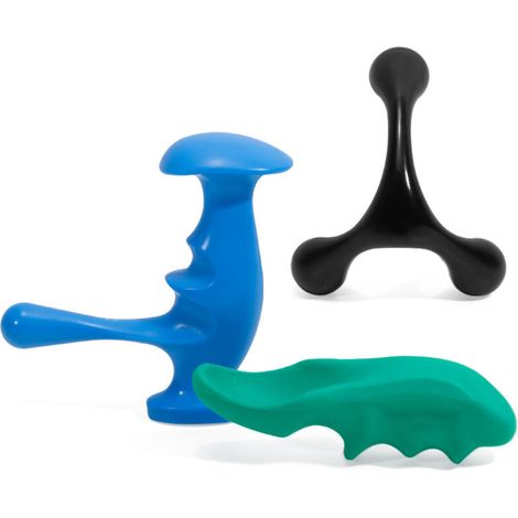 Outil de Massage des Tissus Profonds Masseur de Point en Forme de T Outil de Massage Manuel Mini Masseur de Pouce Facile à Tenir et à Utiliser pour Massage Doux Points Pression 3Pièces (1/4)