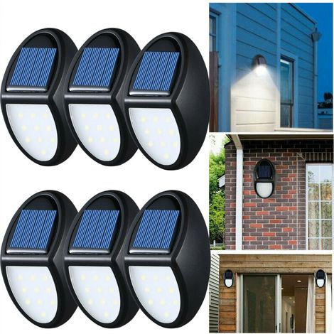 6Pack 10LED lumière solaire extérieure étanche applique murale capteur de mouvement LED appliques étanches pour cour jardin