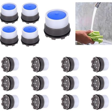 Aerator Tap Kitchen Faucet, M16.5 Aerator Tap Water Saving Plastic, Filter Nozzles, Aerator for Faucets, Bathroom, Kitchen Sink, with Aerator Keys (1/5)