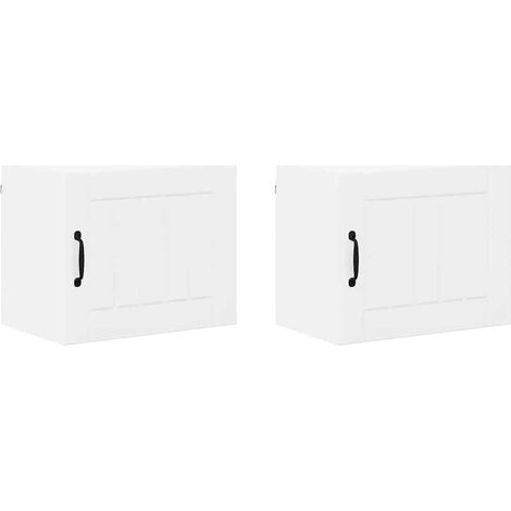 Meubles de Rangement,Armoire de cuisine 2 pcs Blanc brillant 50 x 31 x 40 cm CFW203450 (1/5)