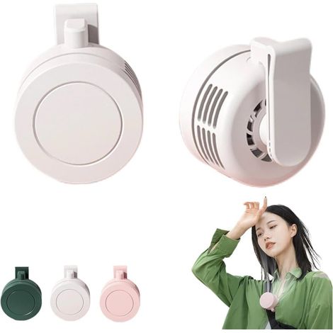 Filiyano-Ventilateur portable silencieux sans pales avec pince, 3 vitesses, mains libres, idéal pour les voyages et le bureau.
