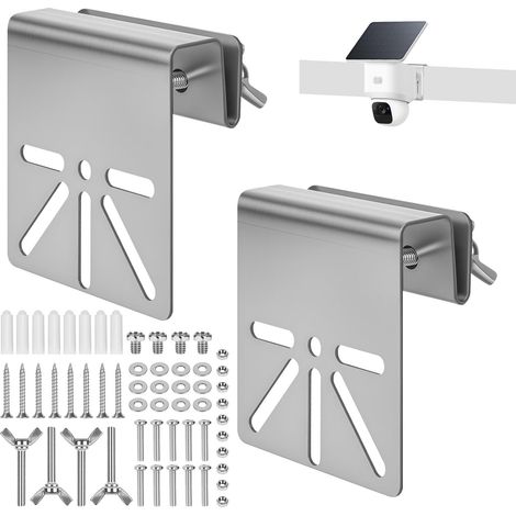 2 PièCes Support de gouttière en Acier Inoxydable pour SoloCam S340, Montage sans perçage - Compatible avec Les caméras dôme IP-PTZ en Plein air - Résistant aux intempéries (1/5)