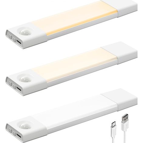 EZVALO LED Kitchen Cabinet Lighting 20cm (3PCS) 30 LED Wireless Cabinet Light with Motion Sensor Adjustable Brightness and 3 Color Temperatures (1/5)