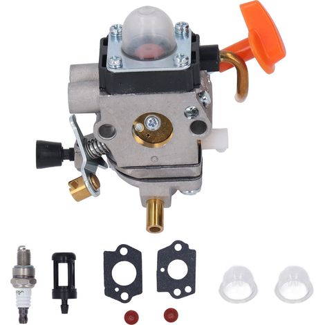 Kit de remplacement carburateur 41801200610 pour débroussailleuse, incluant bougie, filtre à essence et joint d’étanchéité (1/5)