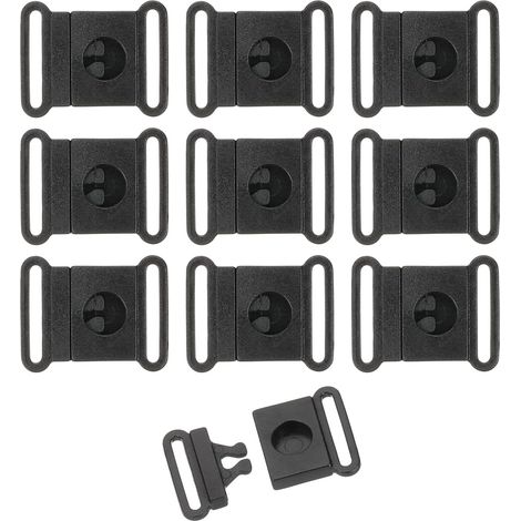 Safety Breakaway Buckle 15mm / 9/16" Plastic Flat Snap Insert Buckle Front Closure Hook Clasp Fasteners pour Bra Cat Dog Collar Harness Strap Lanyard, Pack of 50 (1/5)
