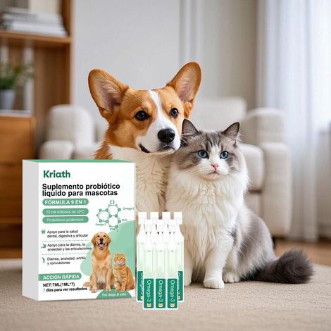 Complément probiotique pour animaux de compagnie, aux ingrédients doux, pour le soin et le confort quotidiens de votre animal -- 7 ml (1 ml x 7) (1/5)