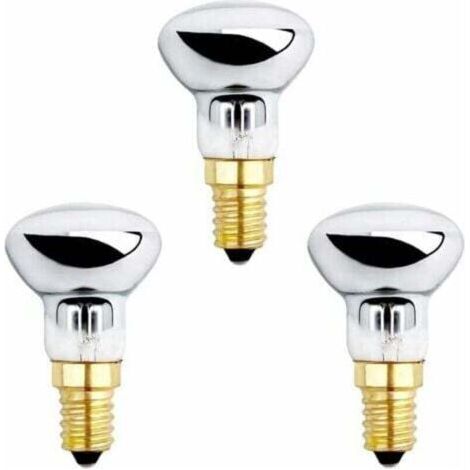 QORVA-Lot de 3 ampoules à lave E14 R39 25 W, à intensité variable, blanc chaud 2600 K, 250 lm, petite ampoule à réflecteur pour lumières à bulles chauffées, lumières de fusée, lampes flash