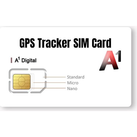 Carte SIM pour traqueur GPS 2G GSM/4G LTE, pas de coûts fixes, données uniquement, pas de service d'appel ou de SMS, abonnement requis (1/5)