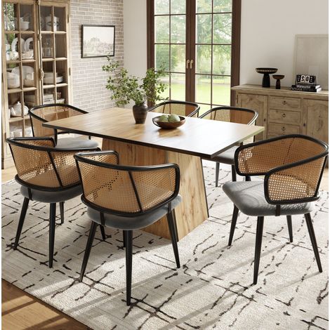 seduta sedia sala da pranzo 47x51x79 ergonomica rattan OKMYHOME (1/5)