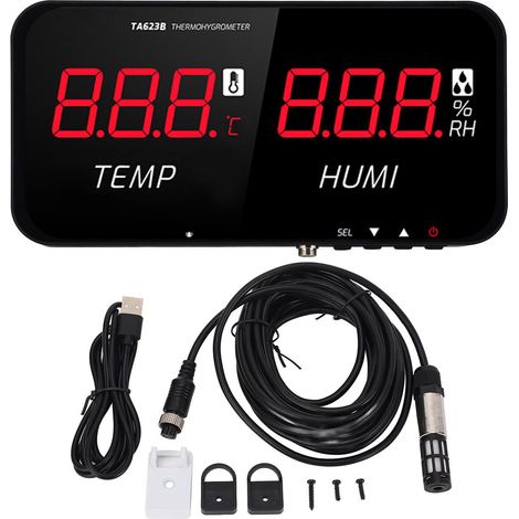 Industrial Temperature and Humidity Meter 13 Inch LED Display Greenhouse Hygrometer Thermometer