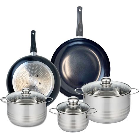 Ensemble de 2 Poêles de cuisson 28 et 32 cm et 3 faitouts 16, 20 et 24 cm Elo Prima Brillant (1/5)