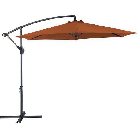 PROLOISIRS Parasol déporté - ECO - Acier - Ø300 - Sienne