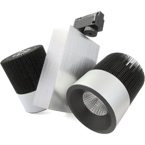 Lampada Faretto Led A Binario Doppio Faro Testa 2X15W Cob Bianco Freddo Orientabile 30W 220V
