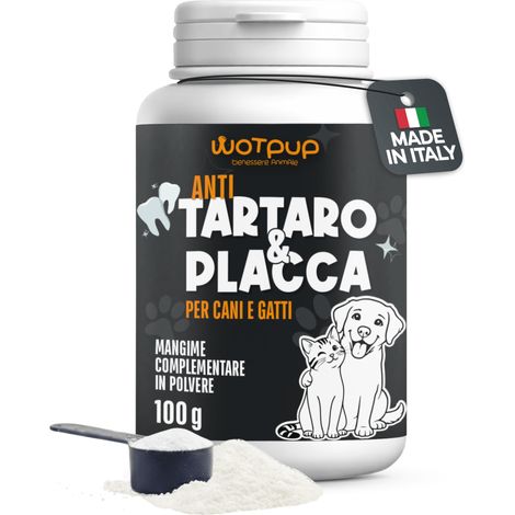 Wotpup Pulizia Denti Cane e Gatto, Polvere Dentale Sciogli Tartaro e Placca Dental Bright – Dentifricio Senza Spazzolino con Inulina, Menta, Pappa Reale e Salvia – 100g (1/5)