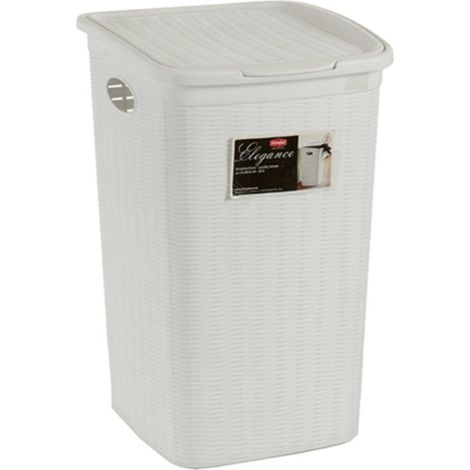 Pongotodo rattan rectangular blanco 50lt 24813 maya ar