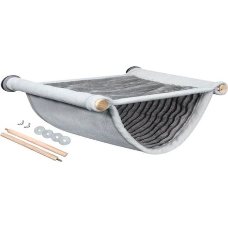 Nid-hamac double couche Irovami Bird, espace de repos douillet en peluche, lit suspendu multifonctionnel pour que les perroquets et les calopsittes puissent jouer et dormir — gris