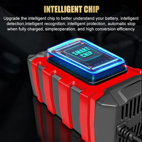 [JAMAIS UTILISÉ]Chargeurs de batterie E-FAST 12 V/6 A entièrement automatiques, chargeurs de maintien de charge portables, désulfateurs de batterie pour batteries au plomb-acide de voiture et de moto