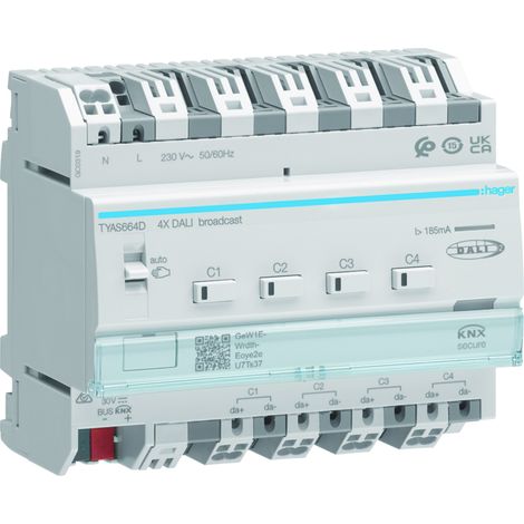 Dispositif de commande Hager tyas664d 4 canaux contrôle RGB