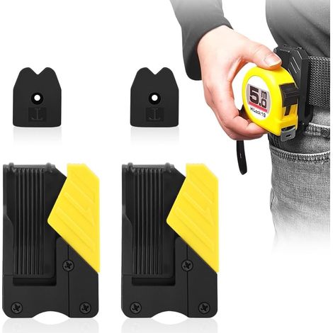 2er-Pack Schnellverschluss-Maßbandhalter für Gürtel – Universelles, sicheres und effizientes Maßbandhalter-Set