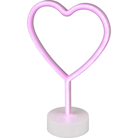 Lampe design, Lampe fun effet néon coeur Blanc en Plastique, TRIO (1/5)