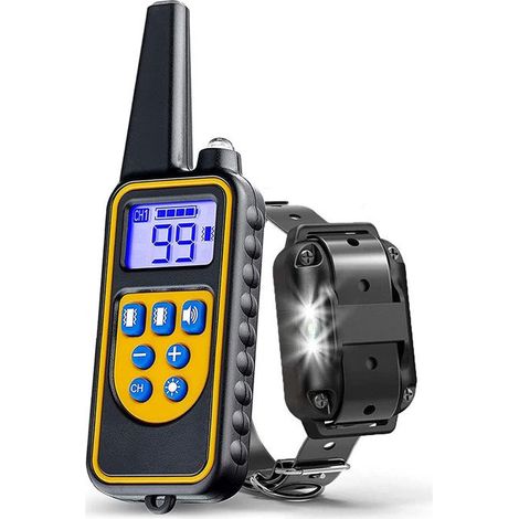Collier de dressage - Étanche - Rechargeable - 800 m - 3 modes - Noir (1/5)