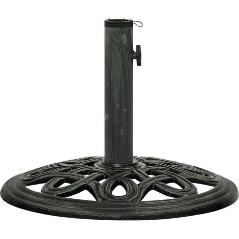 Pied de parasol, Socle de parasol Vert 40x40x32 cm Fonte CON268241 DESIGN IN (1/5)