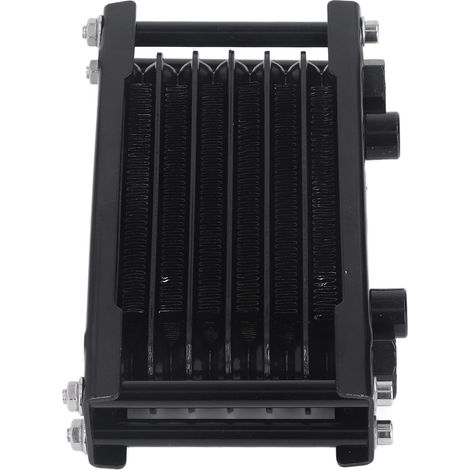 Refroidisseur d'huile moteur, radiateur de refroidissement d'huile de transmission en aluminium pour motos et quads 50 à 250 cm3, noir (1/5)