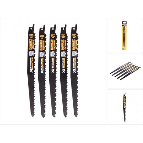 DEWALT Extreme Runtime Säbelsägeblatt BIM Holz 230 mm, 5 Stück