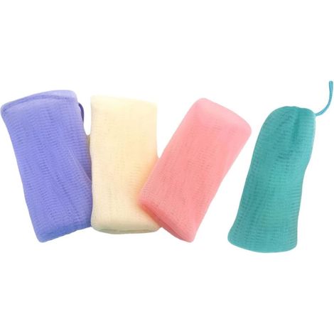 Mesh Exfoliating Soap Bags 4 Pieces Soap Saver Bags for Bath