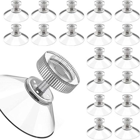 Ventouse - Diamètre 30 mm - Filetage M5 x 7 mm - Pour Verre Fenêtre Salle De Bain - Sans Perçage - Lot De 20 (1/4)