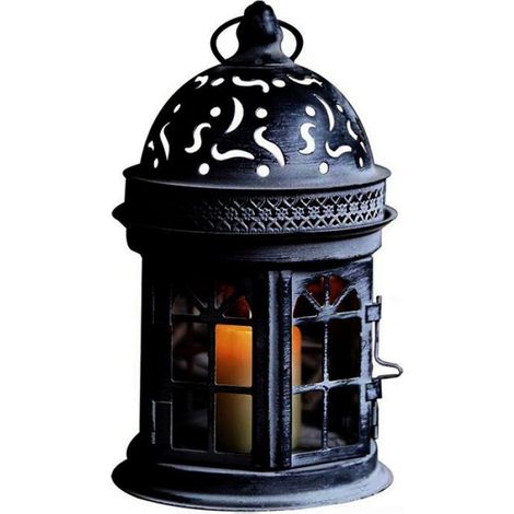 1 Bougeoir,Verre coloré,Métal,Fer forgé,Noir,Décoration intérieure,Aromathérapie,Salon,Chambre (1/5)