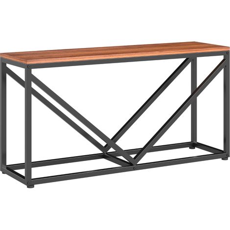 Range-bûches d'intérieur 2 en 1 98 x 28 x 50 cm, surélevé, avec étagère, séparateur et table d'appoint (1/5)
