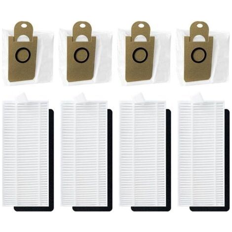 Lot de 12 filtres réutilisables et sacs à poussière pour aspirateur robot pour HONITURE pour Q6 SE (1/5)