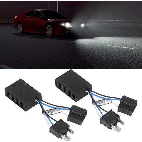 LED-Scheinwerferdecoder für Autos, Armaturenbrett-Fehlerdecoder, H4-LED-Fehlerunterdrücker, störungsfreies Aluminiumgehäuse, kleine Größe. (1/5)