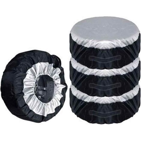 Ensemble de 4 housses de roue de secours pour camion, sac en tissu Oxford 210D avec poignée, poche et revêtement - renforcé pour (1/5)
