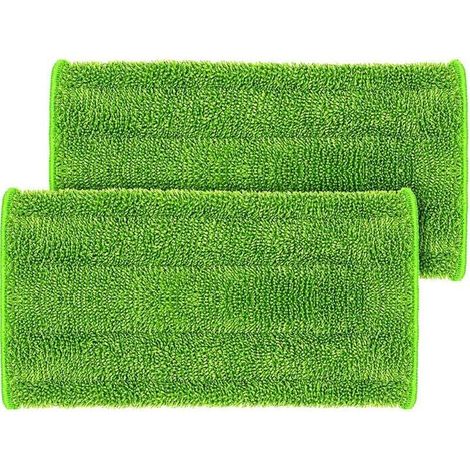 3pcs Mop Remplacement pour Swiffer WetJet Spray Balais Lavables en Microfibre pour Nettoyage des Sols,126inch,vert (1/4)
