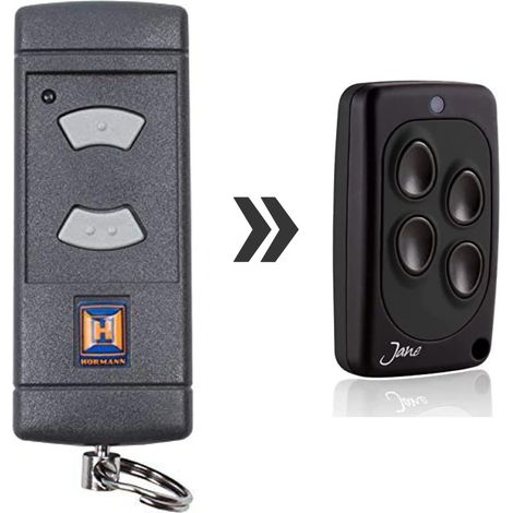 Télécommande compatible Hörmann HSM4 HS4 HSE2 – Fréquence 40,685 MHz – 4 canaux – Programmation simple avec télécommande d'origine (1/2)