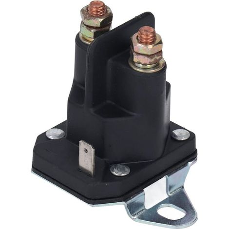 Relais de solénoïde de démarreur, pièces de rechange pour tondeuse autoportée 12 VDC Interrupteur magnétique à 3 broches Solénoïde de démarreur de tondeuse ABS Laiton pour VTT Sno Tondeuse (1/5)