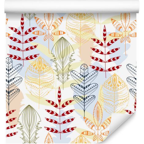 Papel pintado de hojas para salón y dormitorio, 50x1000 cm. (1/5)