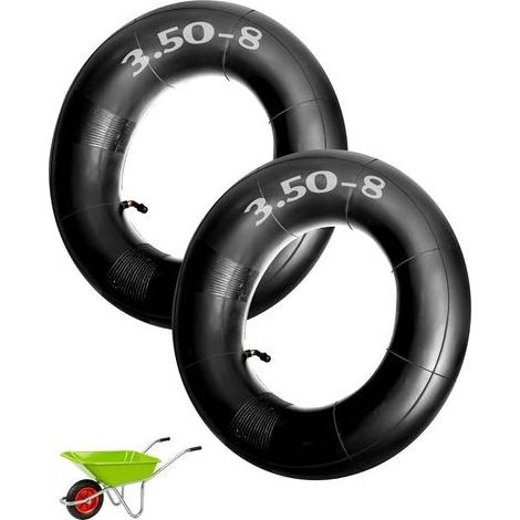 2x Chambre a Air 3.50-8 Valve Coudée Tr-87 Chambre à Air Brouette 350-8 pour Remorque de Jardin (1/5)
