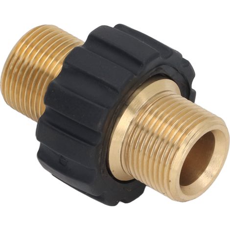 Adaptateur de nettoyeur haute pression M22 mâle vers M22 mâle (orifice 15mm), raccord de pistolet et tuyau pour machine à laver, pièce de rechange 5000PSI (1/5)
