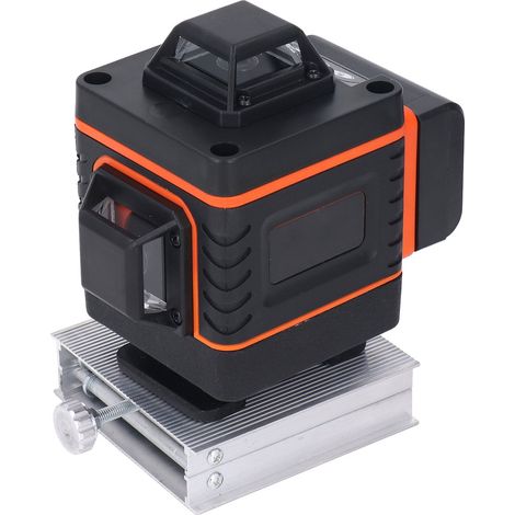 Niveau laser 4D à 16 lignes (lumière orange et lumière verte), 4x360°, IP54, haute précision, autonivellement, 100-240 V, prise européenne standard.