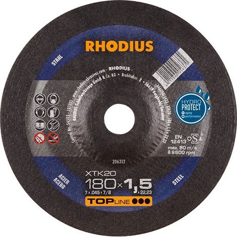 Disk Coppettazione Xtk20 180 X 1,5 Millimetri Angolato Rodio (25)