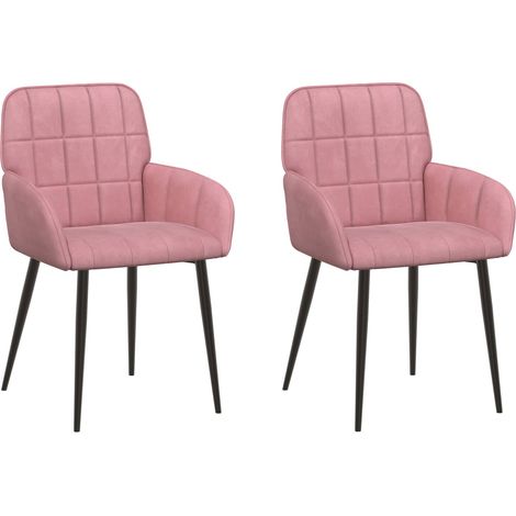 Esszimmerstühle 2 pcs Samt Rosa 57 x 50 x 85 cm vidaXL (1/5)