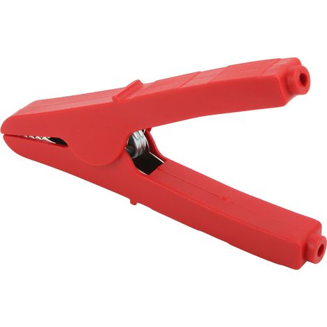 Pince crocodile isolée J.60053 multifonction 125mm cuivre pur sécurité électrique test alimentation rouge (1/5)