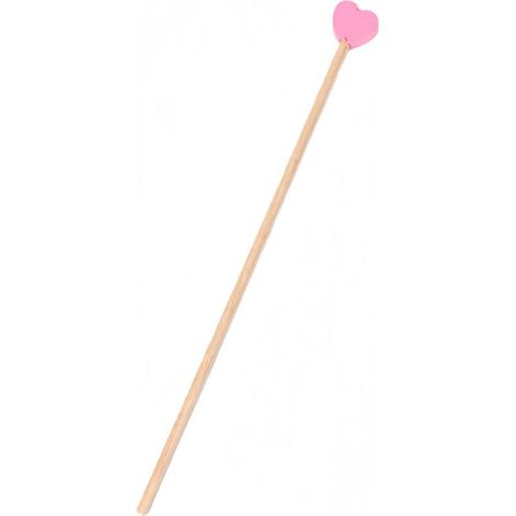 Pack of 200 disposable heart-shaped cocktail stirrers, 15.5 cm, pink (1/5)
