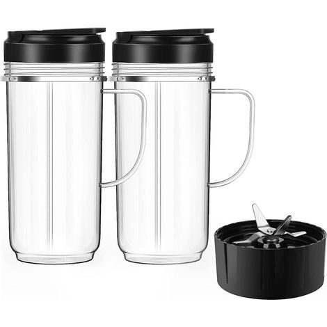 Gobelet haut de 650 ml avec couvercle à charnière, pièce de rechange pour blender MB1001 de 250 W, avec poignée. (1/5)