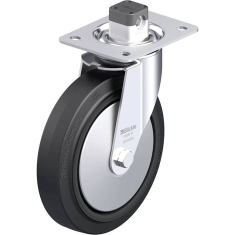 [GEBRAUCHT] B-Ware Blickle Lenkrolle Schwenkrolle Schwerlastrolle Zentralfeststeller Gummi 200 mm (1/2)
