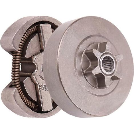 Kit d'assemblage de tambour d'embrayage et pignon droit 3/8-6T pour tronçonneuse Husqvarna 120, 36, 41, 136, 137, 141, 142, 235, 235E, 240 et 236 (530047061) (1/5)