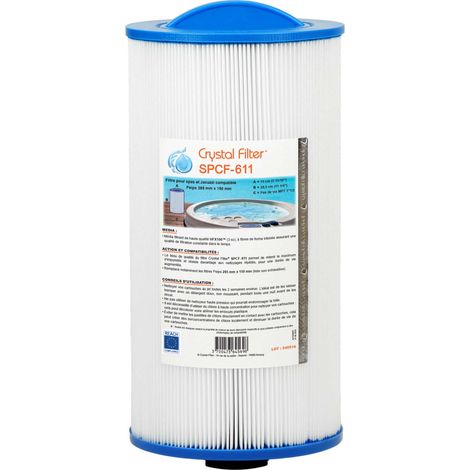 Filtre Spa Crystal Filter® SPCF-611 - Compatible Peips 285 mm x 150 mm (1/4)